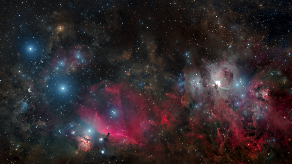 Orion's belt and Sword LRGB Telescope Live